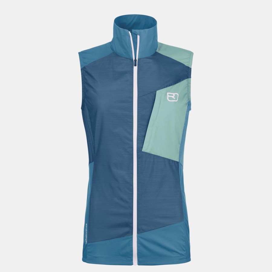 Bekleidung Ortovox Outdoor Westen | Windbreaker Vest W Petrol Blue