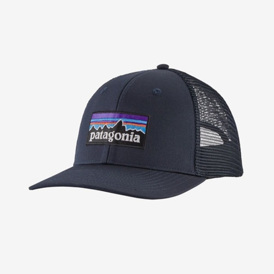 Bekleidung Patagonia Kopfbedeckungen | P-6 Logo Trucker Hat Navy Blue