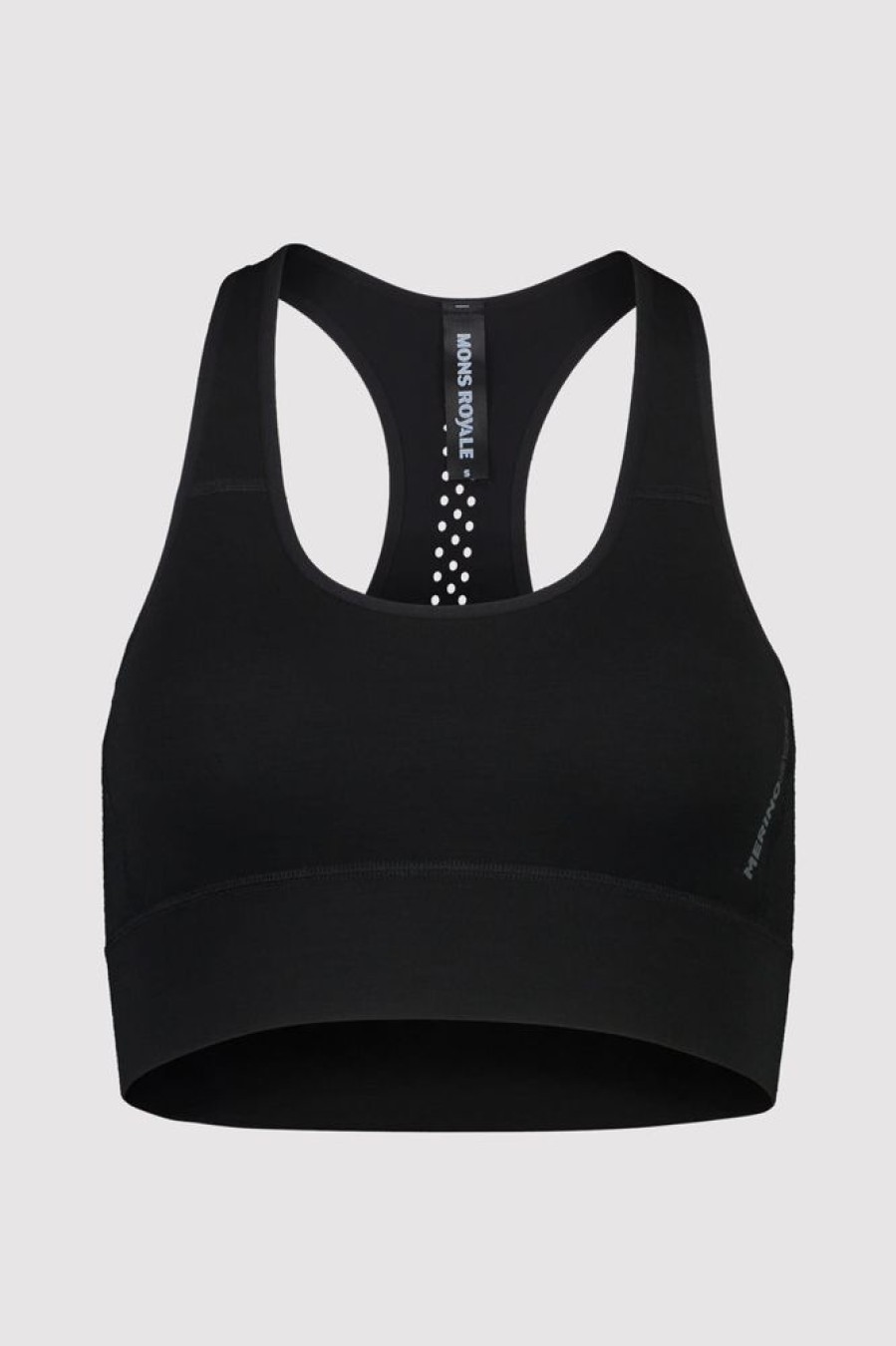 Bekleidung Mons Royale Funktionswasche | Stratos Merino Shiftsportsbra W/Black