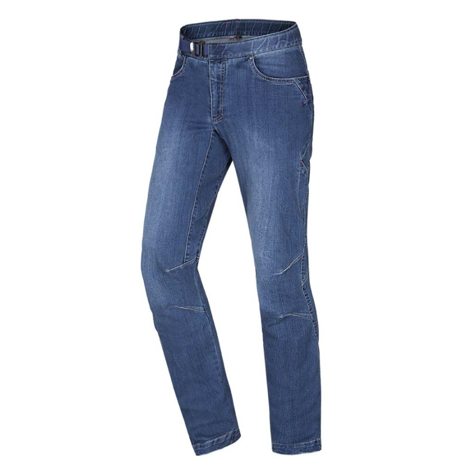 Klettern & Bouldern Ocún Kletterbekleidung Manner | Hurrikan Jeans Midle Blue Denim