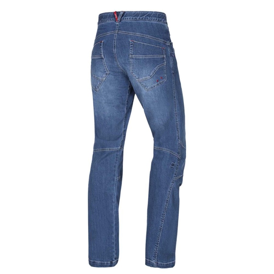 Klettern & Bouldern Ocún Kletterbekleidung Manner | Hurrikan Jeans Midle Blue Denim