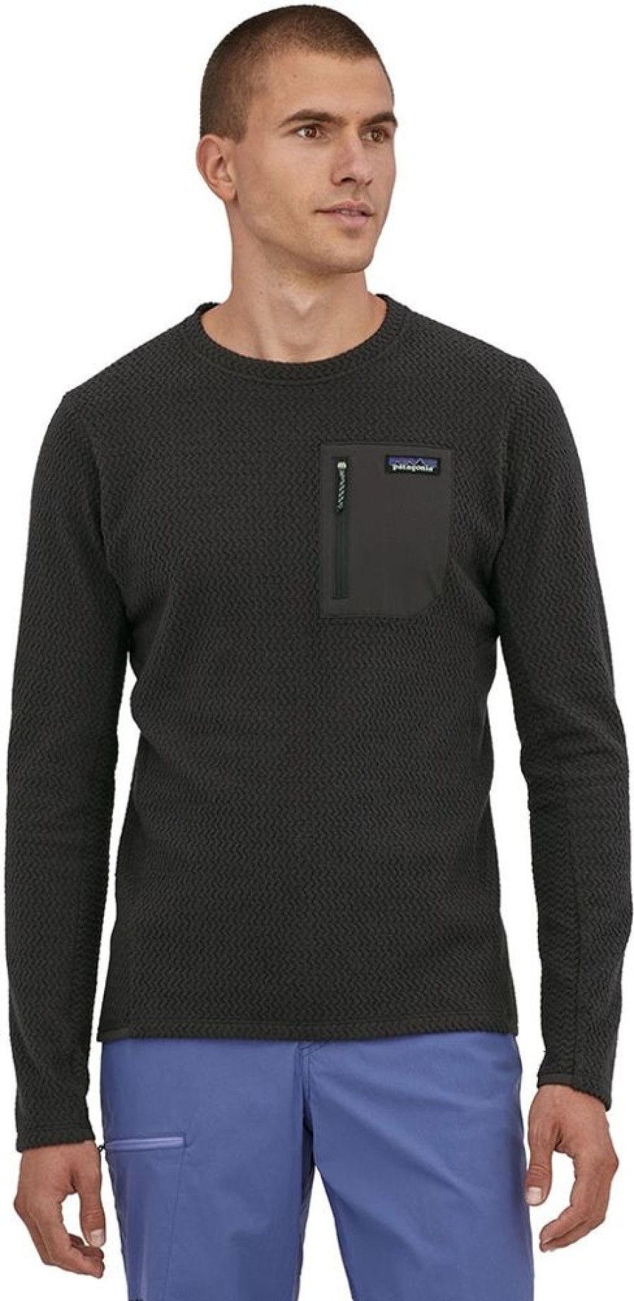 Bekleidung Patagonia Pullover | Man'S R1 Air Fleece Crew - Black