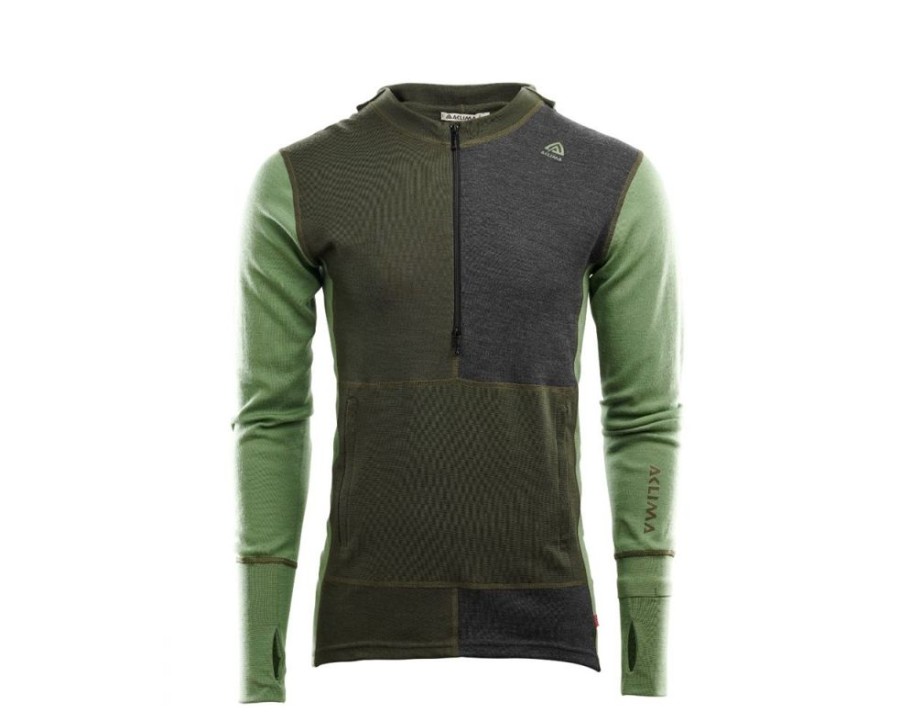 Bekleidung Aclima Hemden & T-Shirts | Ww Hoodsweater M'S Olive/Dill/Marengo