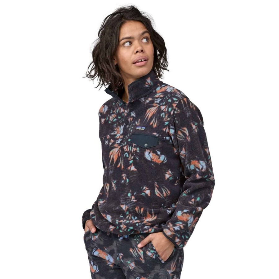 Bekleidung Patagonia Outdoor Jacken | Women´S Synchilla Fleece Pullover Snap T Swirl Floral