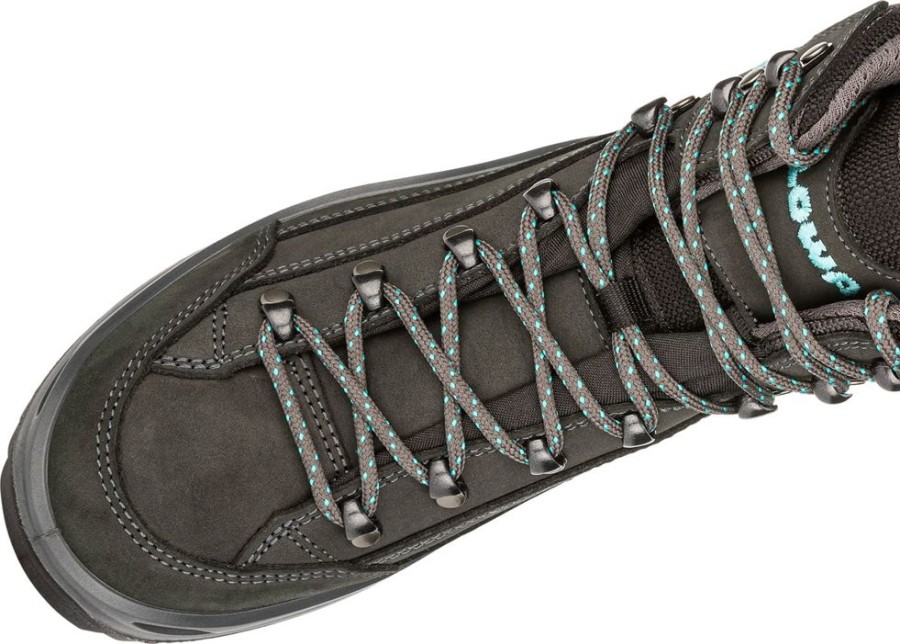 Schuhe Lowa Trekkingschuhe | Renegade Gtx Mid Women - Asphalt/Turkis