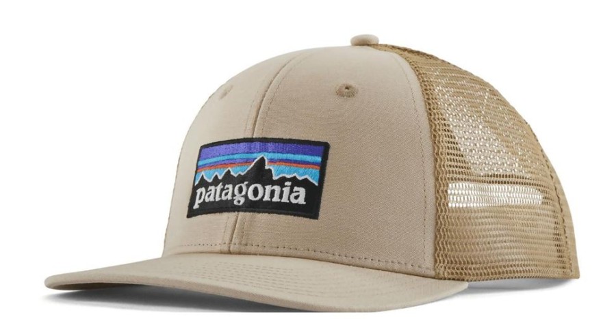 Bekleidung Patagonia Kopfbedeckungen | P-6 Logo Trucker Hat Oar Tan W/Classic Tan