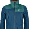 Bekleidung Ortovox Outdoor Jacken | 2L Swisswool Sedrun Jacket Men - Petrol Blue