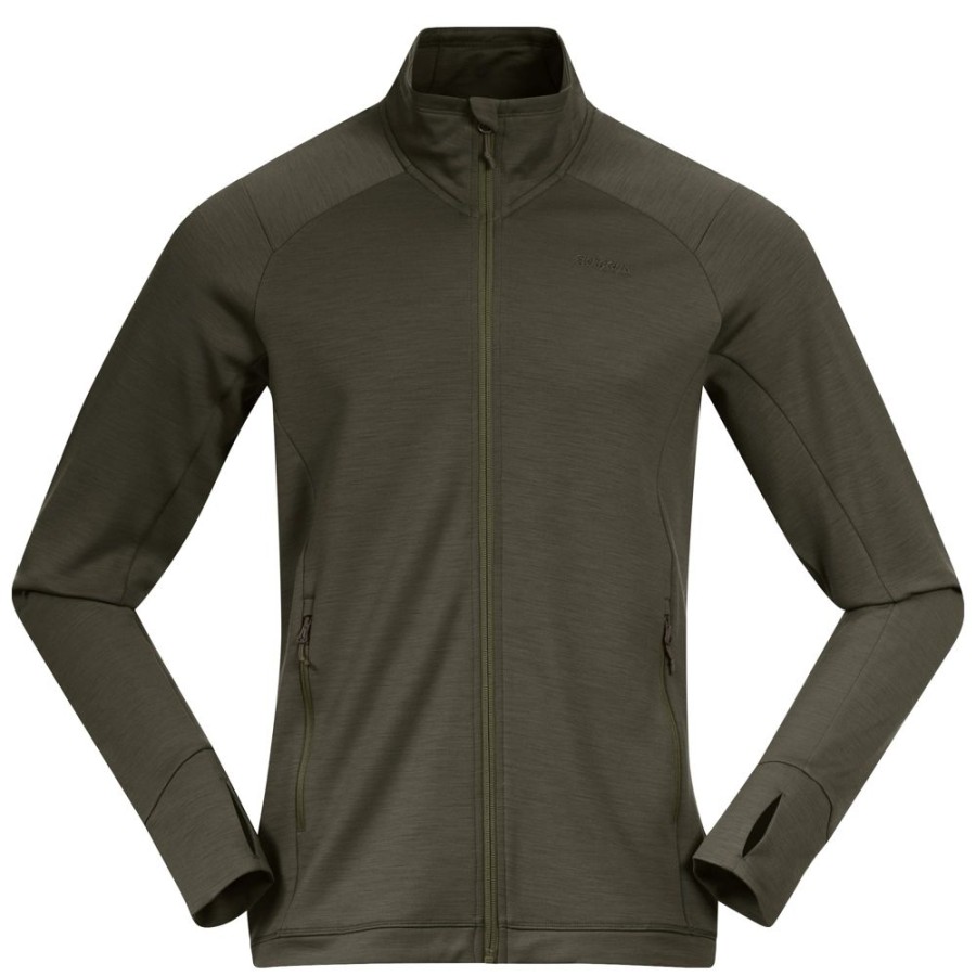 Bekleidung Bergans Outdoor Jacken | Ulstein Wool Jacket Dark Green Mud