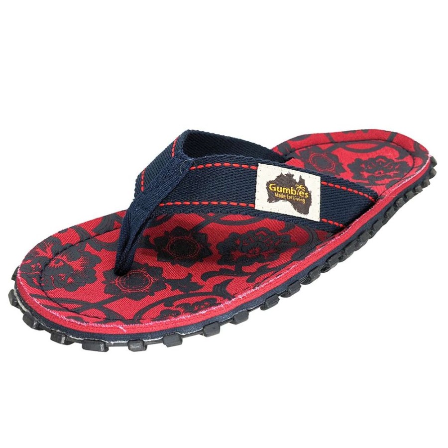 Schuhe Gumbies Sandalen | Original Red & Blue Rose