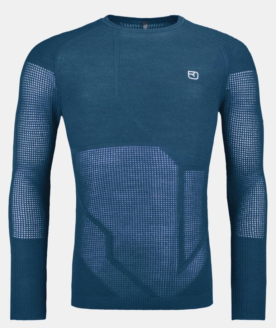 Bekleidung Ortovox Funktionswasche | Merino Thermovent Ls-Petrol Blue