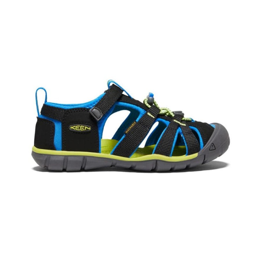 Schuhe Keen Wanderschuhe | Seacamp Ii Cnx Y Black/Brilliant Blue